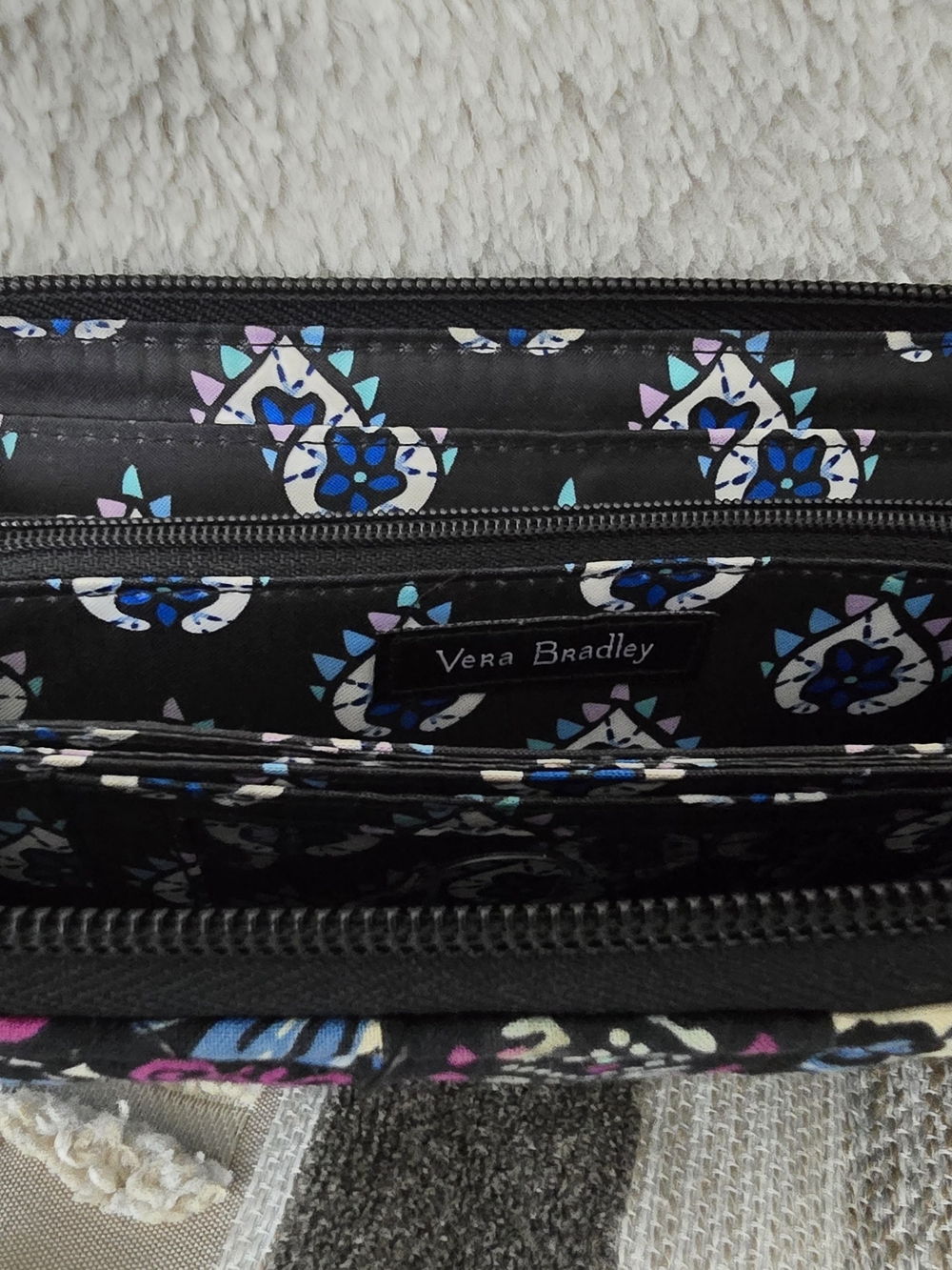 Vera Bradley Quilted Floral Zip Wallet - Picture 2 of 6
